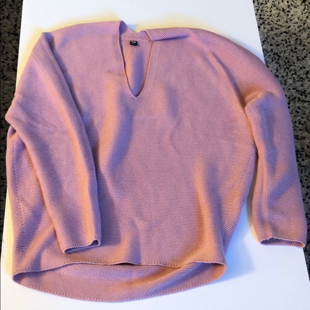 Uniqlo cocoon pink sweater sz S